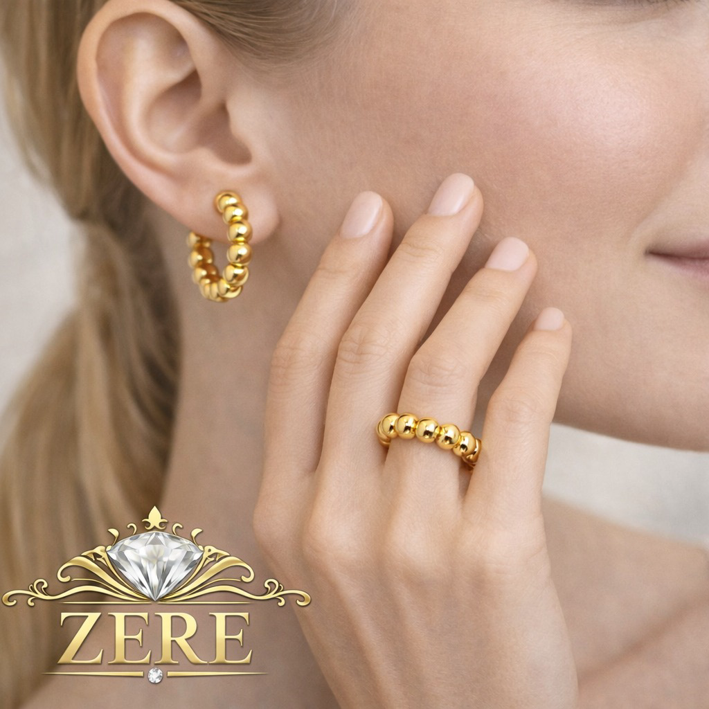 Комплект Zere ZR070323 золото 9.09гр 18р