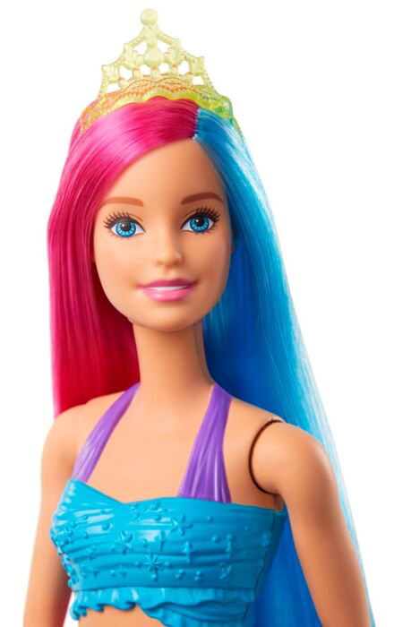 Кукла  Barbie   Дримтопия Русалочка  в голубом топе купить,NaN