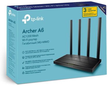 Wi-Fi роутер TP-LINK Archer A6 V4