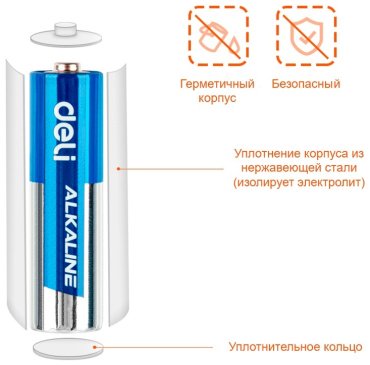 Батарейка AA DELI 4 шт