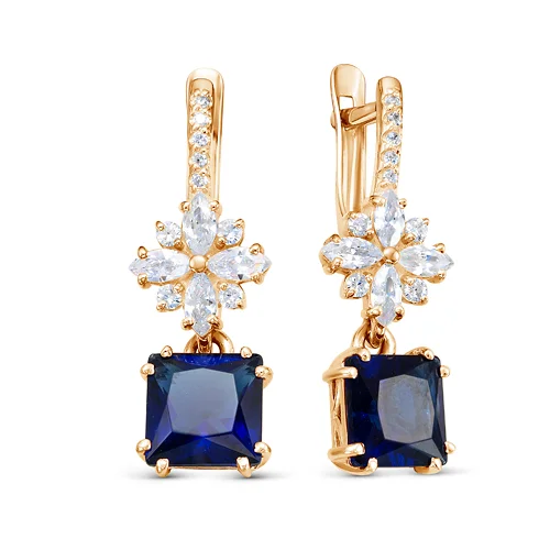 Серьги Zlato Z2-10278-син 4.34гр купить,NaN