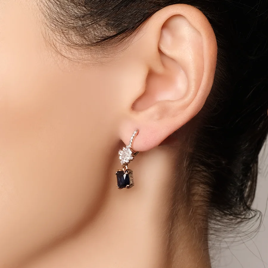 Серьги Zlato Z2-10278-син 4.34гр купить,NaN