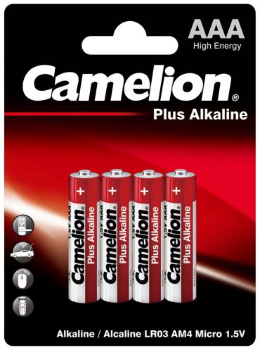 Батарейка AAA Camelion Plus Alkaline LR03-BP4 4 шт купить,NaN