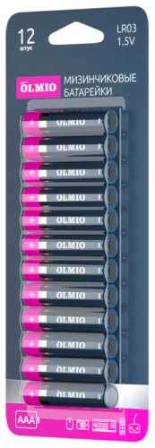 Батарейка AAA OLMIO 12 шт