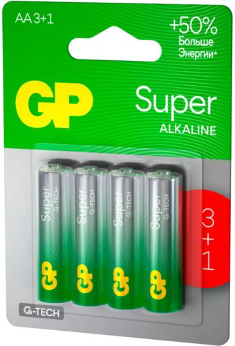 Батарейка AA GP 4 шт купить,NaN