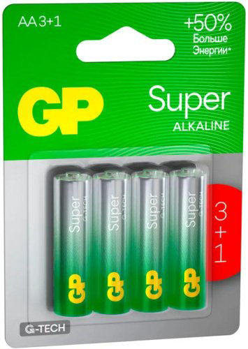 Батарейка AA GP 4 шт купить,NaN