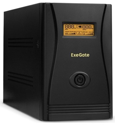 Источник бесперебойного питания ExeGate LLB-1000.LCD.AVR.4SH.RJ.USB