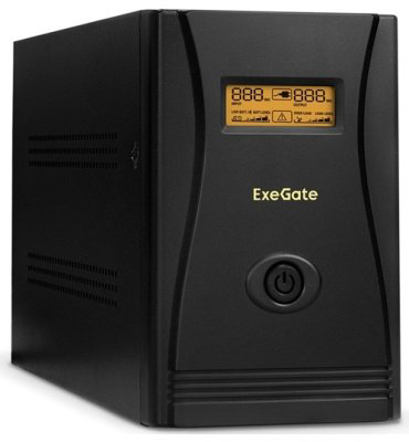 Источник бесперебойного питания ExeGate LLB-1000.LCD.AVR.4SH.RJ.USB