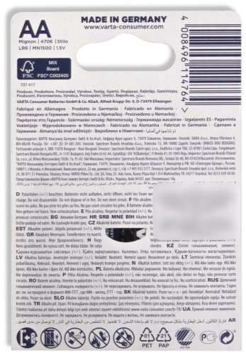 Батарейка AA VARTA 2 шт