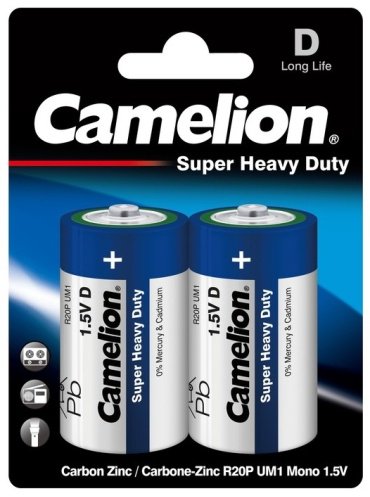 Батарейка D Camelion 2 шт