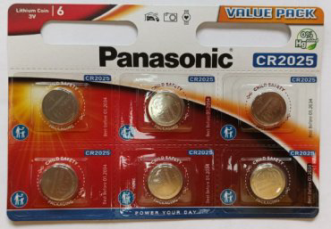 Батарейка CR2025 Panasonic 6 шт