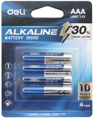 Батарейка AAA DELI 4 шт
