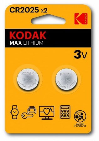 Батарейка CR2025 Kodak 2 шт купить,NaN