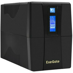 Источник бесперебойного питания ExeGate ULB-1000.LCD.AVR.2SH.RJ.USB