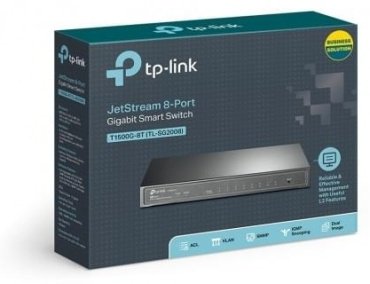 TP-LINK T1500G-8T TL-SG2008 черный купить,0