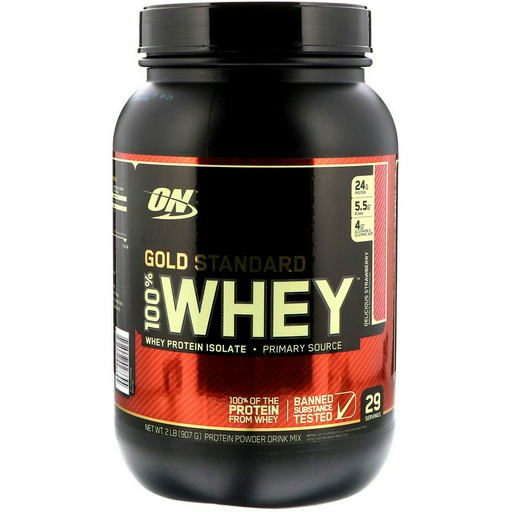 Протеин Optimum Nutrition Whey Gold Standard клубника 900гр