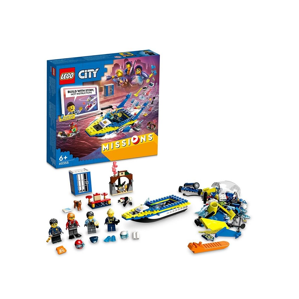 Конструктор Lego Город Детективные миссии водной полиции 60355 278 деталей купить,NaN