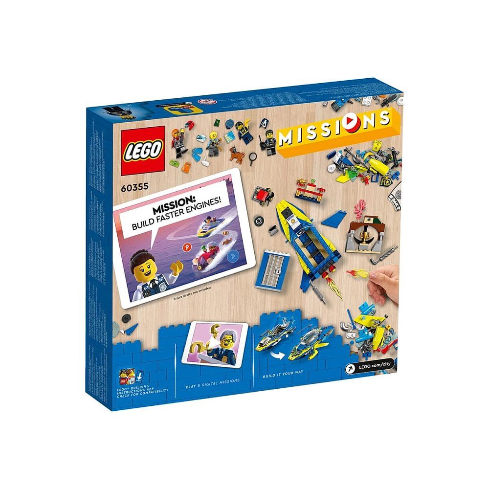 Конструктор Lego Город Детективные миссии водной полиции 60355 278 деталей купить,NaN