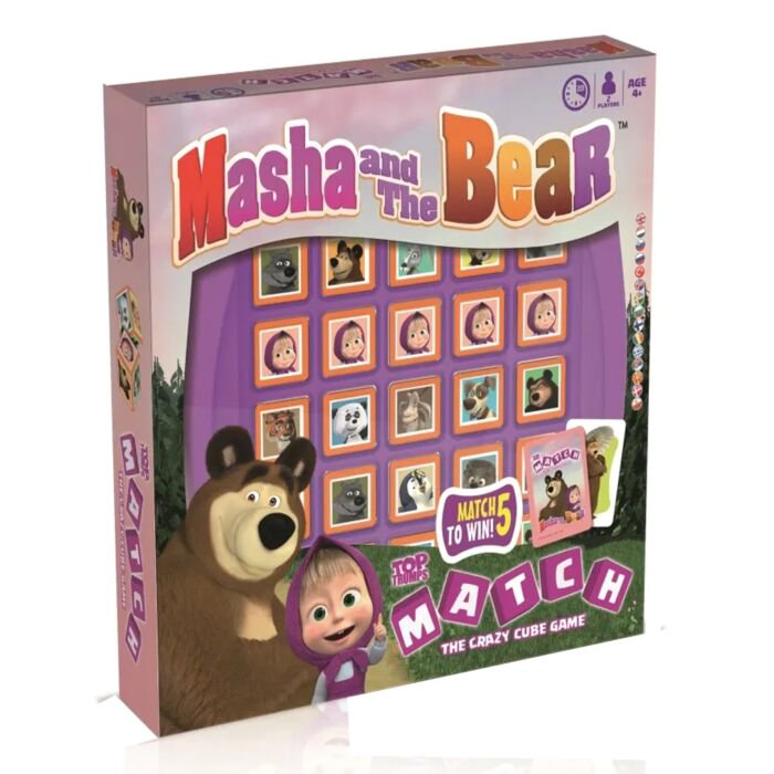 Настольная игра Играем вместе Смарт Маша и Медведь Match top trump купить,NaN