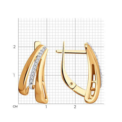 Серьги Diamant 93-220-01745-1 3,36гр. купить,NaN