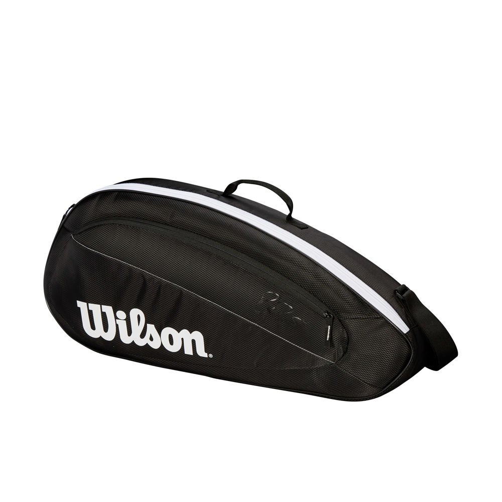 Сумка Wilson Federer Team 3 pack черно-белая купить,NaN