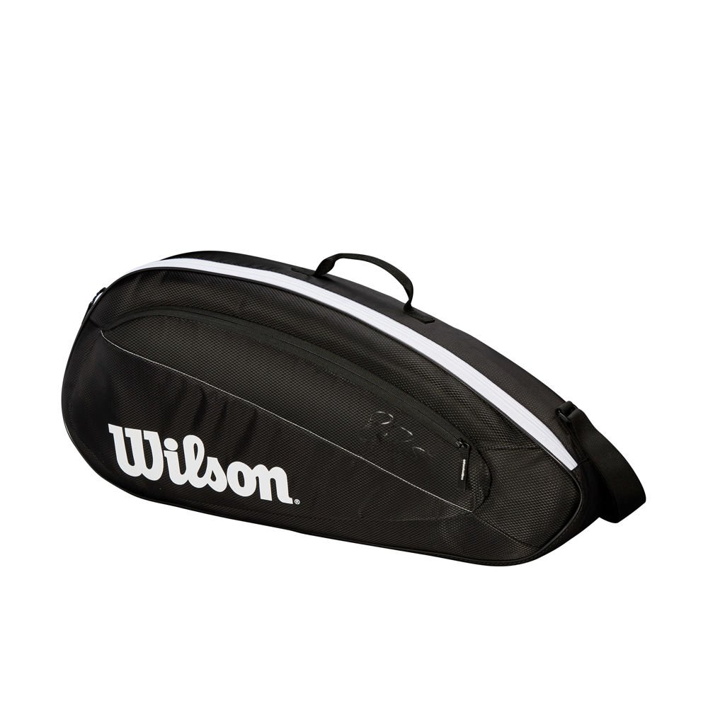 Сумка Wilson Federer Team 3 pack черно-белая купить,NaN