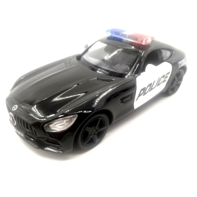 Металлическая машинка Ideal 024151Р Mercedes Benz AMG GT S 2018 Police Car черная 
