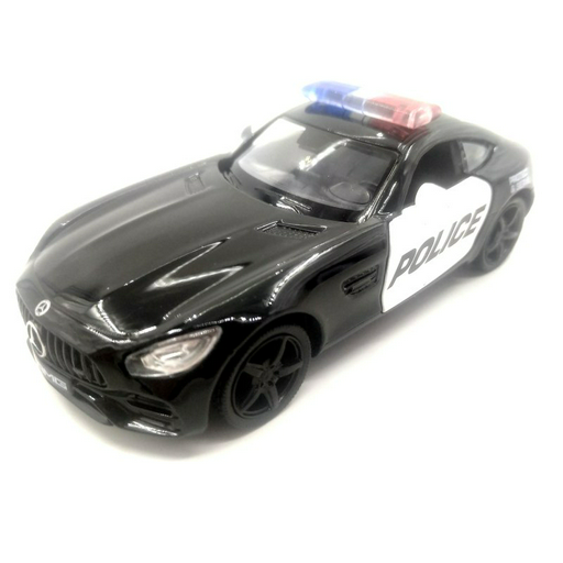 Металлическая машинка Ideal 024151Р Mercedes Benz AMG GT S 2018 Police Car черная 