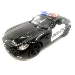 Металлическая машинка Ideal 024151Р Mercedes Benz AMG GT S 2018 Police Car черная 