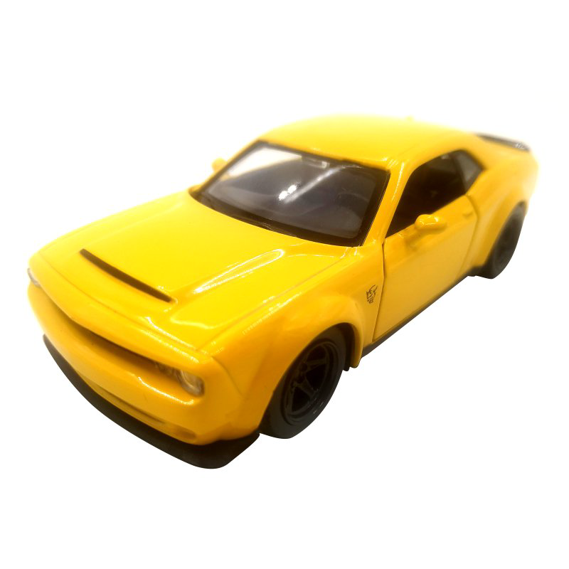 Металлическая машинка Ideal 010064 Dodge Challenger желтая