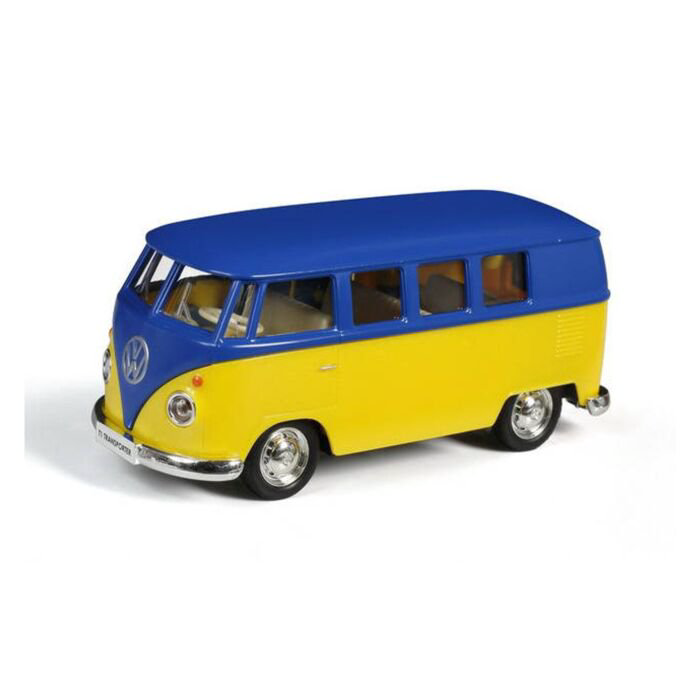 Модель машины Ideal RMZ City 1:32 Volkswagen Type 2 T1   сине-желтая купить,NaN