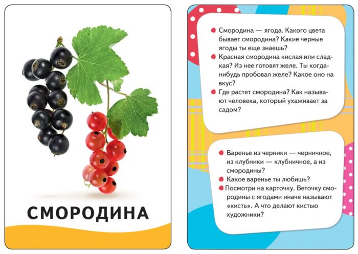Развивающие карточки Росмэн Умные карточки   овощи, фрукты, ягоды купить,0