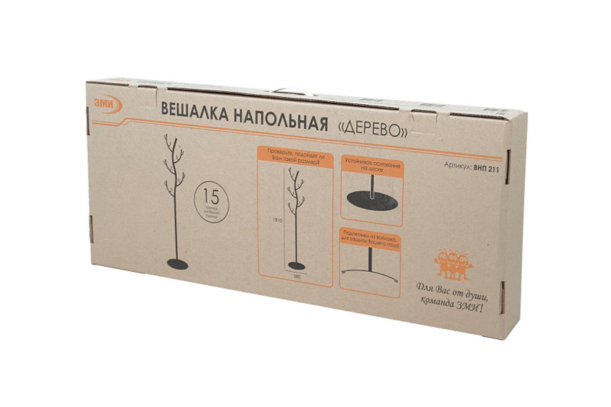 Вешалка ЗМИ Дерево черная купить,NaN
