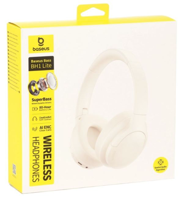 Наушники Baseus Bass BH1 Lite Cosmic A0203C02 Off White