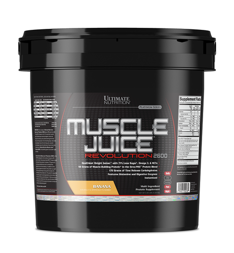 Гейнер Ultimate Muscle Juice Revolution 2600 банановый 5кг купить,NaN