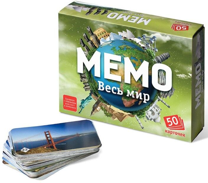 Настольная игра Нескучные игры Мемо весь мир купить,NaN