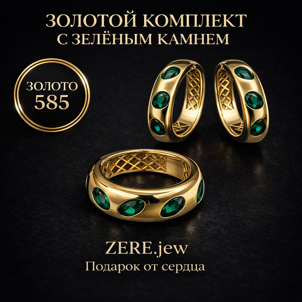 Комплект Zere ZR110306 золото 9.17гр 18р - ForteMarket Комплект Zere ZR110306 золото 9.17гр 18р купить,772450