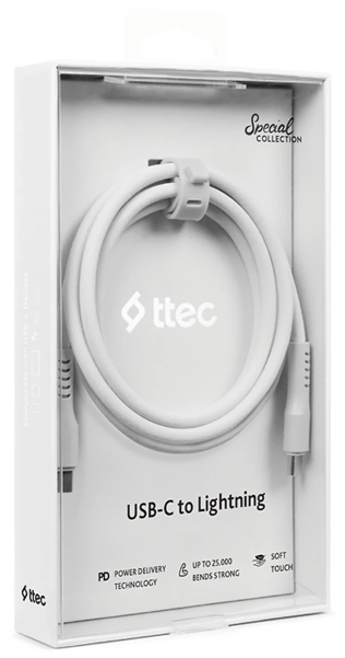 Кабель TTEC USB Type-C - USB Type-C 2DK59B 1.2м белый купить,NaN