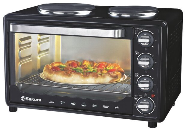 Мини-печь Sakura SA-7001HBK чёрная купить,NaN