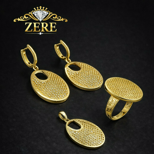Комплект Zere ZR110305 золото 12.95гр 18р