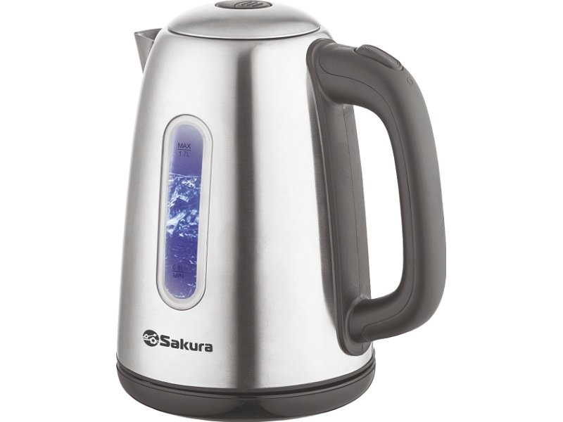 Чайник Sakura SA-2163 1.7л серебристый купить,NaN