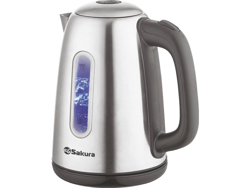 Чайник Sakura SA-2163 1.7л серебристый купить,NaN