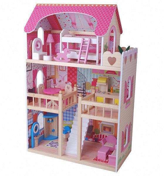Дом для кукол Edufun EF4109 розовый купить,NaN