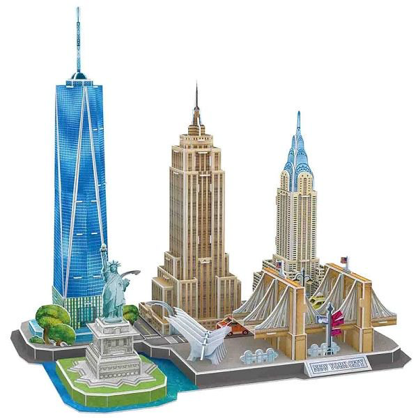 Пазлы CubicFun 3D Достопримечательности Нью-Йорка 123 элементов купить,NaN