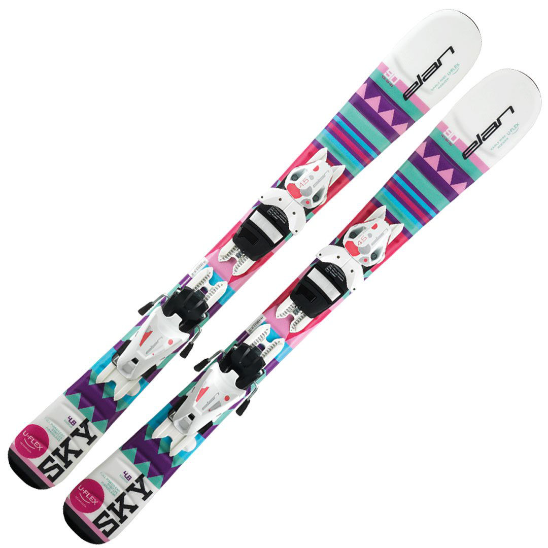 Лыжи Elan Sky QS el 4.5 /7.5 130 бело-черные купить,NaN