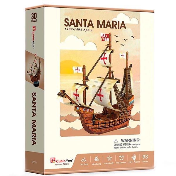 Пазл CubicFun 3D Корабль Санта Мария T4031h купить,NaN