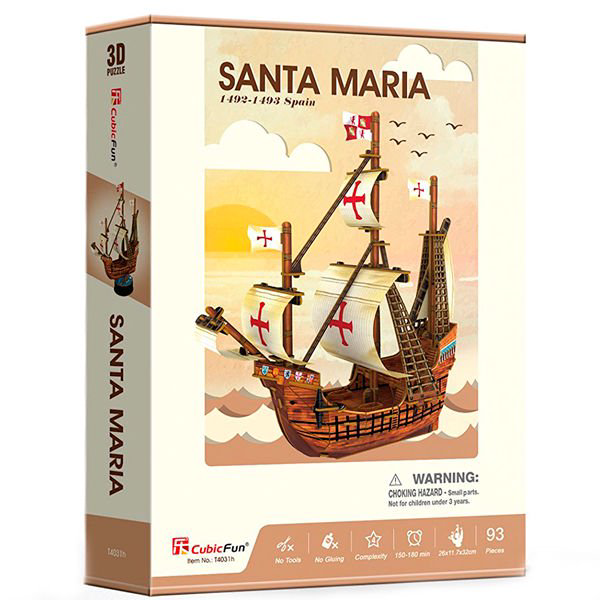 Пазл CubicFun 3D Корабль Санта Мария T4031h купить,NaN