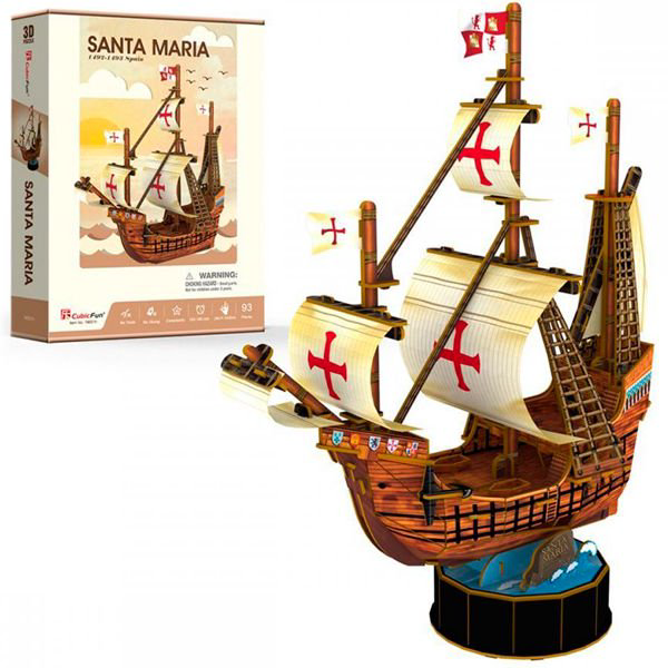 Пазл CubicFun 3D Корабль Санта Мария T4031h купить,NaN