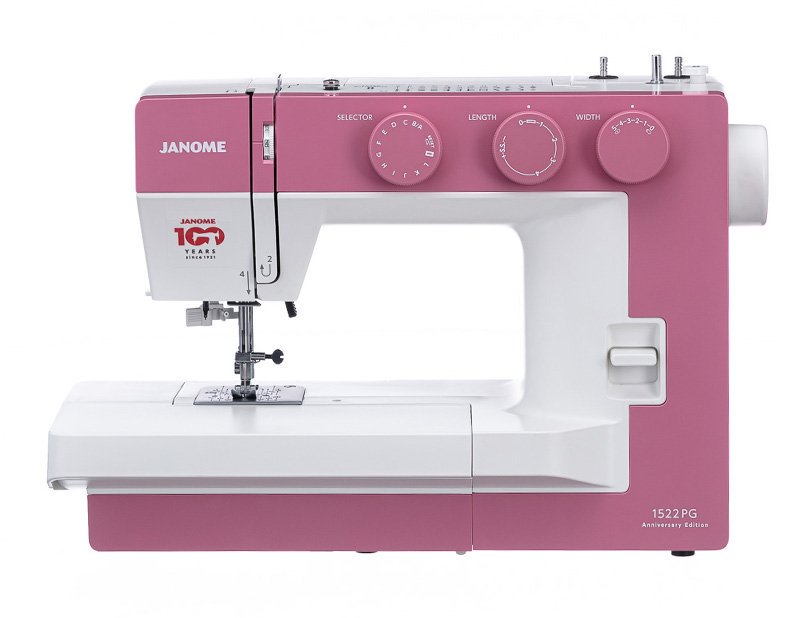 Швейная машина Janome 1522PG Anniversary Edition бело-розовая