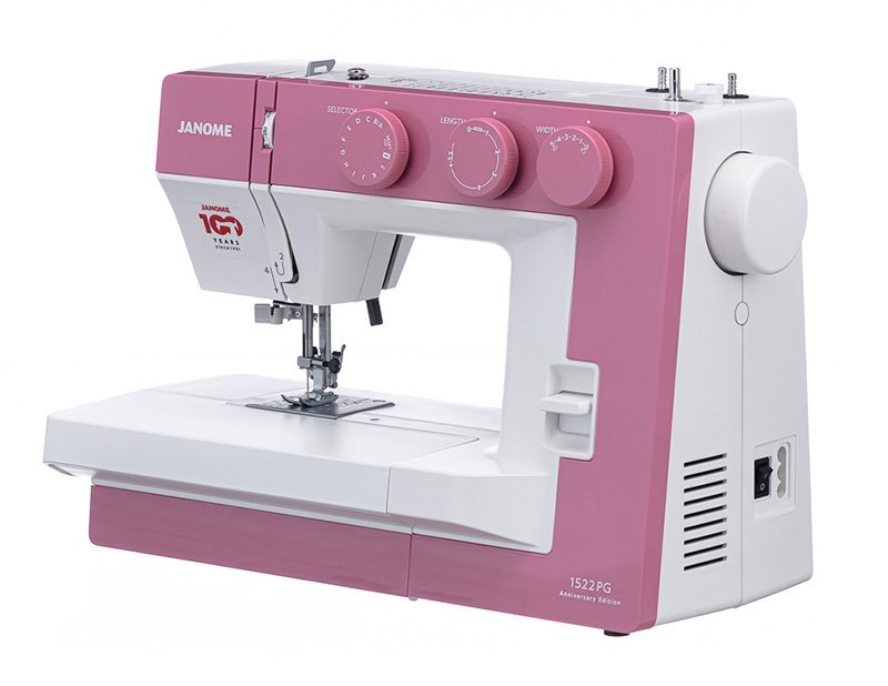 Швейная машина Janome 1522PG Anniversary Edition бело-розовая
